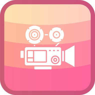 Kamera. Web simgesi basit illüstrasyon