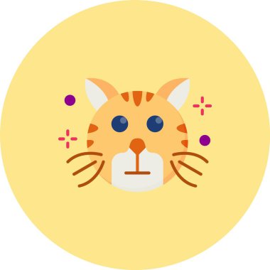 kedi simgesi, vektör illüstrasyonu