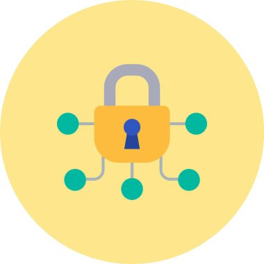 Kilit simgesinin vektör illüstrasyonu