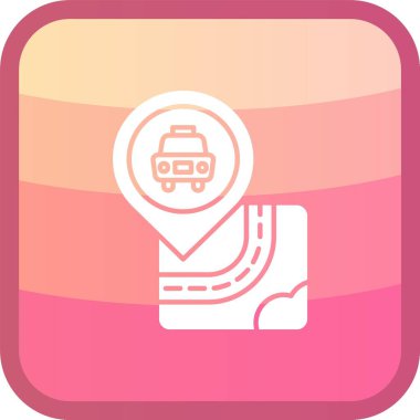 Araba simgesinin vektör illüstrasyonu