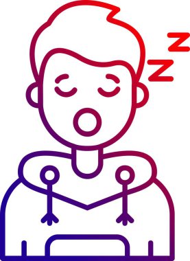 Uyuyan çocuk ikonu. Beyaz arkaplanda izole edilmiş web tasarımı için ana hatlı çocuk uyku vektör simgesi