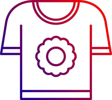 Beyaz, mavi ve beyaz gömleğin vektör çizimi