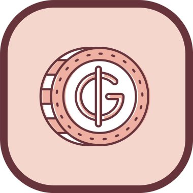 Benzersiz para vektör simgesi