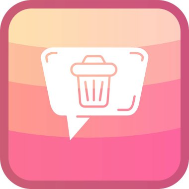 İleti simgesini basit düz resimlemeyi sil