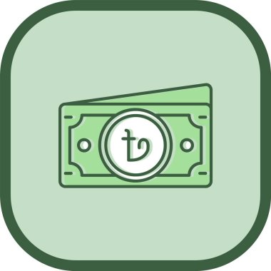 para dolar simgesi beyaz arkaplan vektör illüstrasyonunda izole düz stil