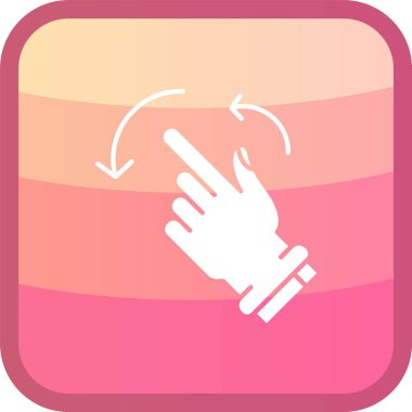 El hareketi ve parmak hareketi ikonu