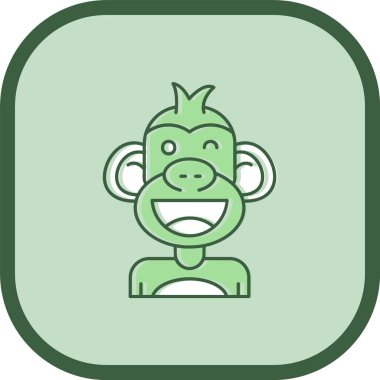 maymun ikon vektör illüstrasyonu