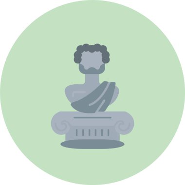 Heykel. Web simgesi basit illüstrasyon