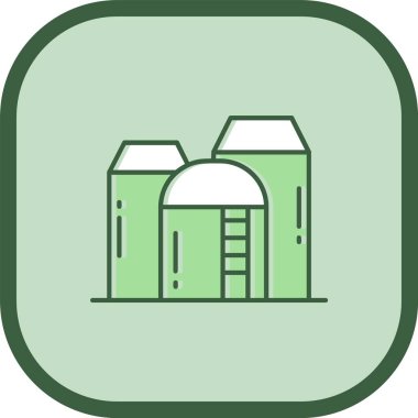 Modern binanın vektör illüstrasyonu