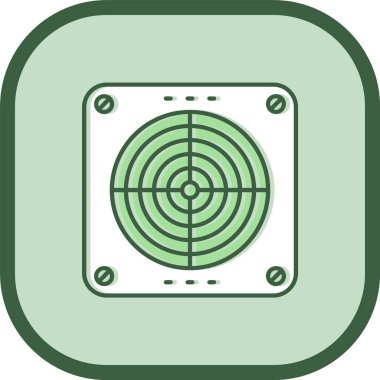 Benzersiz Radyo Vektör Satırı Simgesi