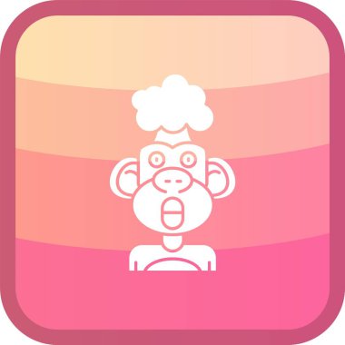 benzersiz maymun vektör çizgisi simgesi