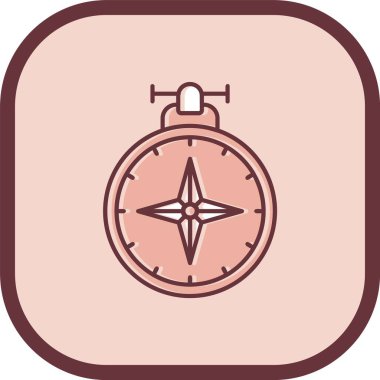 beyaz arkaplan üzerindeki pusula vektör çizimi