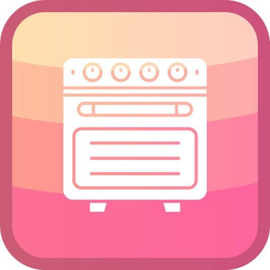 fırın vektör simgesi modern illüstrasyon