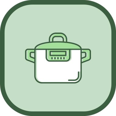 Modern b 'nin vektör çizimi mutfağın simgesinden yoksun