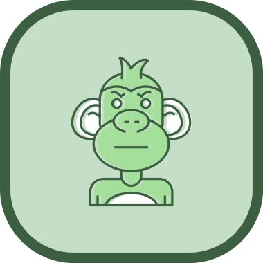 maymun vektör simgesi tasarımı