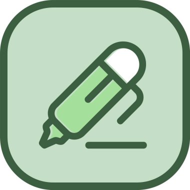 Kalem. Web simgesi basit illüstrasyon