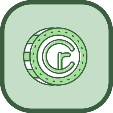 Eşsiz dolar vektör çizgisi simgesi