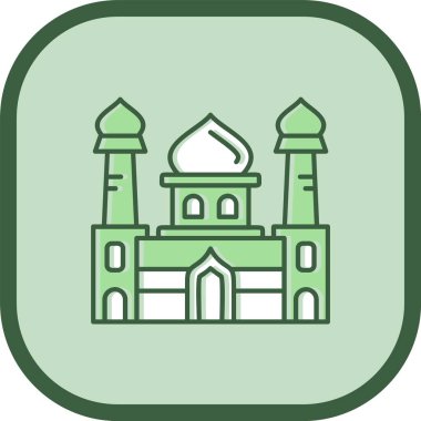 Benzersiz cami vektör simgesi