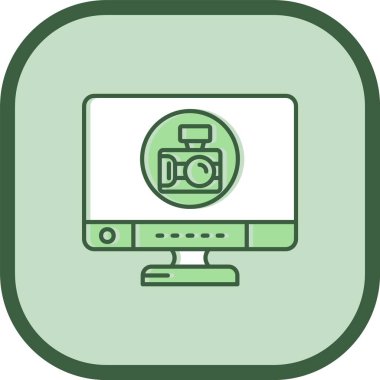 Eşsiz Laptop Vektör Satır Simgesi