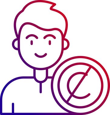 Yuvarlak bir ikona sahip dairesel çerçeveli erkek avatar