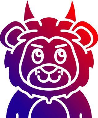 Şirin panda surat logo şablonu tasarımı