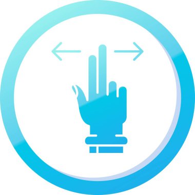 parmak hareketi el vektörü simgesi daire içinde