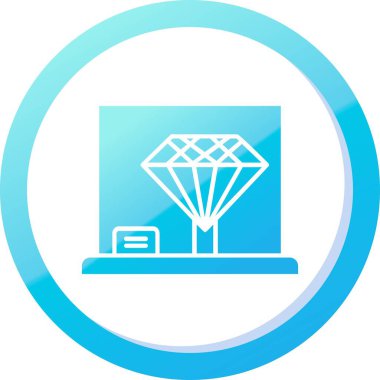 Elmas simgesi mavi vektör