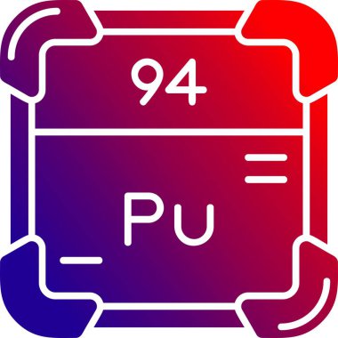 Kimyasal periyodik tablo simgesi, basit vektör illüstrasyonu