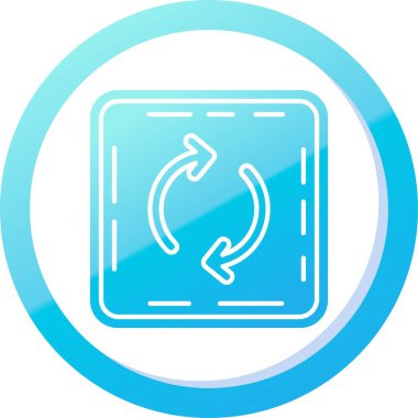 güzel geri dönüşüm vektör çizgisi simgesi