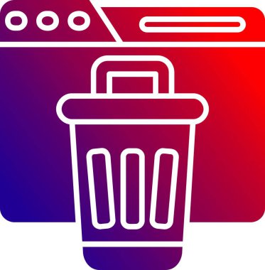 Çöp kutusu simgesi, basit biçim