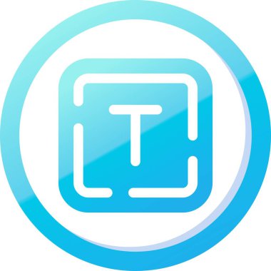 Beyaz daireli mavi dairenin vektör simgesi