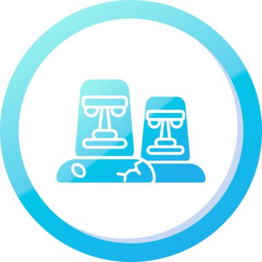 Parktaki insanların vektör simgesi