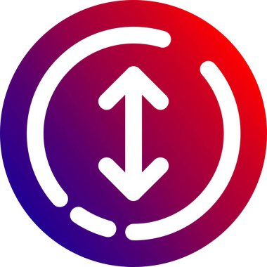 Benzersiz ok vektör çizgisi simgesi