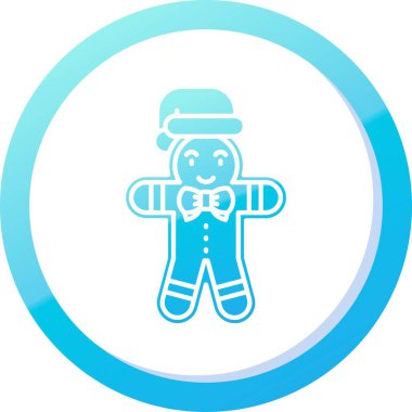 Eşsiz Noel Zencefilli Ekmek Adam vektör simgesi