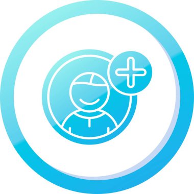 Benzersiz insan simgesi, vektör illüstrasyonu