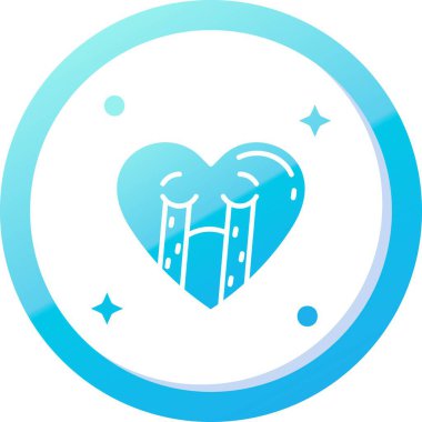 Kalp şekli ikonu. Sevgililer Günü sembolü. romantik vektör illüstrasyonu