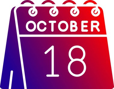 18 Eylül. Günlük tarih simgesi. Takvim tarihi, basit, bir ay. Eylül ayı takvimi