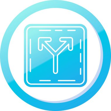 Yol simgesi mavi vektörü