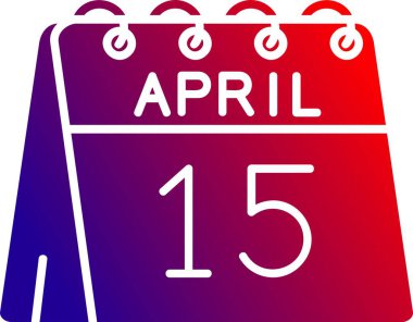 Takvimde 16 Mayıs, Nisan 'ın illüstrasyonuyla birlikte. Günün Nisan takvimi.