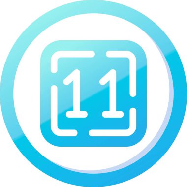 Eşsiz numara 111 vektör simgesi