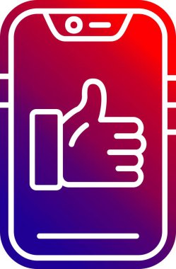 başparmak yukarı simgesi, vektör tasarımı