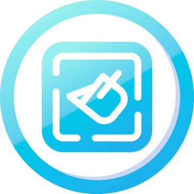 Güzel Kalem Vektörü Glyph simgesi