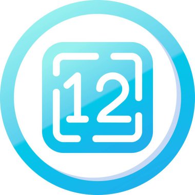 12 artı işaret simgesi. vektör illüstrasyonu