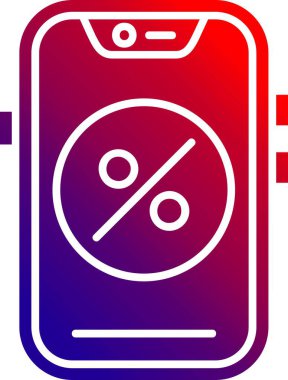 Akıllı telefon simgesinin vektör illüstrasyonu