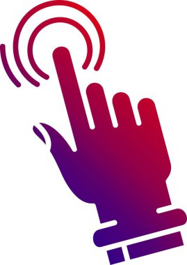 parmak hareketi simgesi, vektör illüstrasyonu