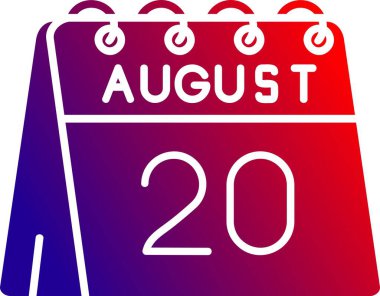 10 Ağustos. Modern takvim simgesi. Takvim. Yaz ayı. Bir ay. Takvim Ağacı günü. Takvim ayı. vektör arkaplanı