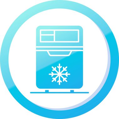 Buzdolabı simgesi. Buzdolabı vektör simgesi web için basit örnek