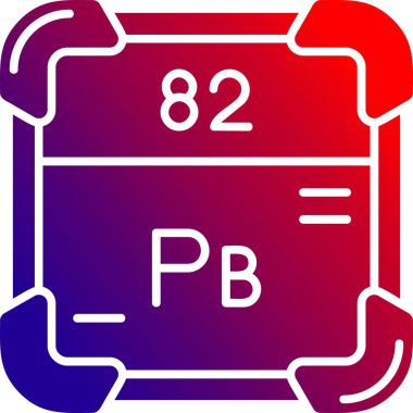 Kimyasal simge, basit vektör illüstrasyon tasarımı