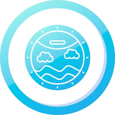 güzel bulut hava durumu vektör simgesi