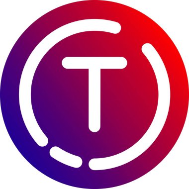 Çemberin basit ve minimalist vektör simgesi